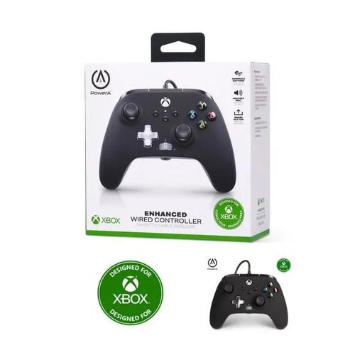 Manette De Jeu - Microsoft - Powera - Filaire - 3m - Fonction Turbo - Xbox One/Xs/X