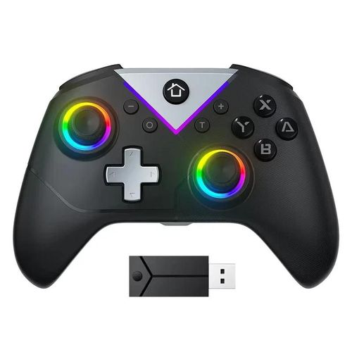 Manette De Jeu Pc Sans Fil Avec Lumire Led Rvb, Manette De Jeu, Manette De Jeu, Compatible Avec Pc, Nintendo Switch, Tlphone Portable, Android, 617 2pc