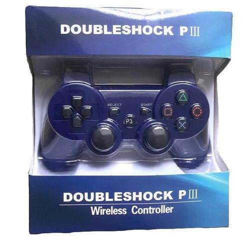 Manette De Jeu Sans Fil Bluetooth Pour Sony Ps3 Joystick Super Mince Pour Pc, 6 Axes Pouvez-Vous Ro Tlcommande-Bleu