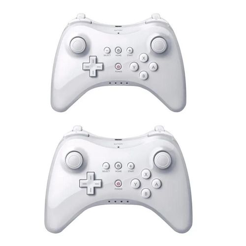 Manette De Jeu Sans Fil Bluetooth Pour Wii U Pro, Contrleur Compatible Avec Nintendo Usb, Tlcommande Pour Touristes Classiques-White-2
