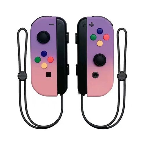 Manette De Jeu Sans Fil Compatible Avec Les Manettes Joy-Con De La Nintendo Switch (Modle Dgrad Violet Et Rose, Avec Sangle Joy-Pad)
