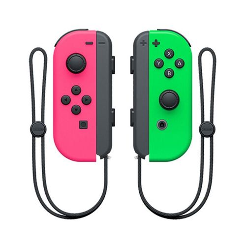 Manette De Jeu Sans Fil Compatible Avec Les Manettes Joy-Con De Nintendo Switch (Rose Et Vert, Avec Sangle Joy-Pad)
