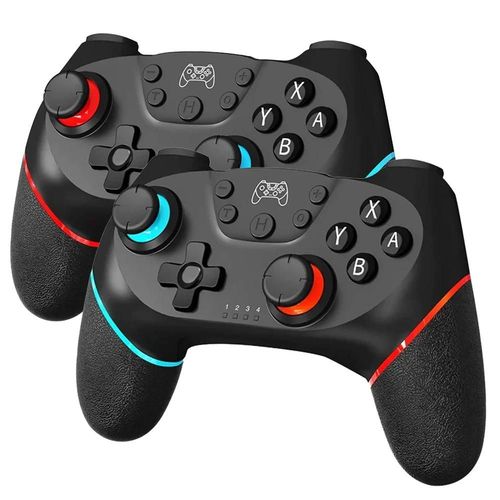 Manette De Jeu Sans Fil Compatible Avec Nintendo Switch/Ns Lite/Ns Oled, Contrleur De Console Pour Android Pc, Joystick Avec 6 Axes-1rb 1br