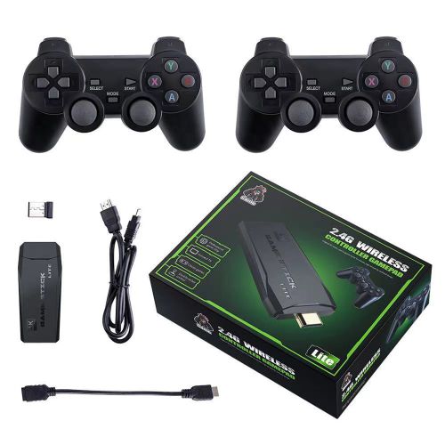 Manette de jeu sans fil HD4K avec plus de 3500/10000 jeux vido, 32 go/64 go/2.4 go, pour PS1, Console de jeu rtro, DDR3, 256 mo de mmoire SDRAM