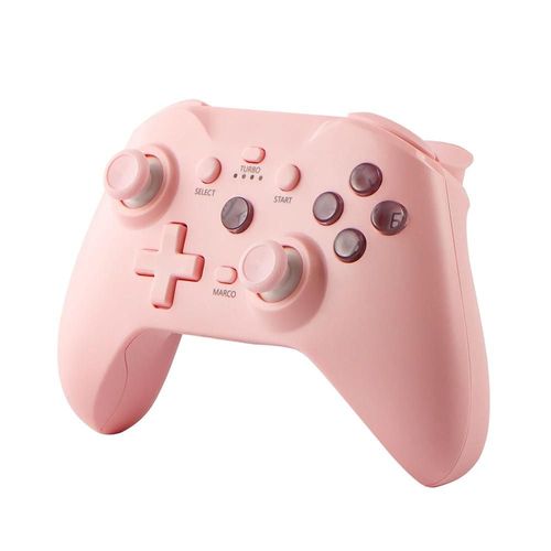 Manette De Jeu Sans Fil Pour Android, Ios, Pc, Ps3, Ps4, Contrleur De Jeu Bluetooth, Gyroscope 6 Axes, Fonction Continue, Touriste, Moteur, Vibration-Rose