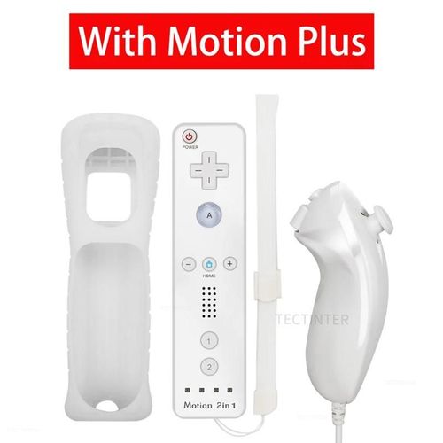 Manette De Jeu Sans Fil Pour Console Nintendo Wii, Tlcommande Dahchuck, Joystick, Manette, Motion Plus, Compatible Avec Nintendo, 1 Paire-Ww With Mp