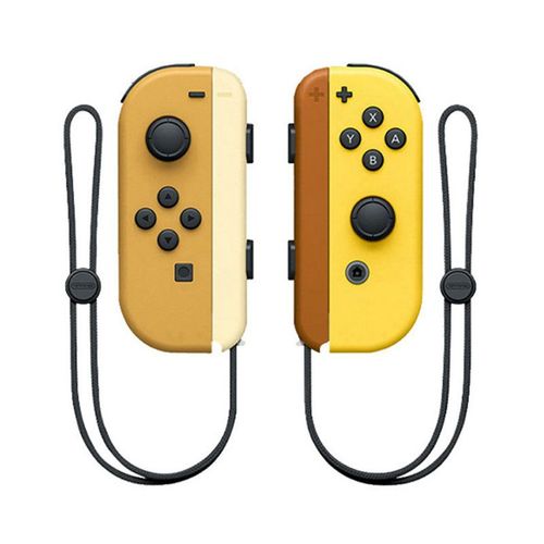 Manette De Jeu Sans Fil Pour Ns Switch / Lite / Oled Avec Fonction De Rveil Et Manette Bluetooth Gyroscope 8 Axes - Caf/Jaune