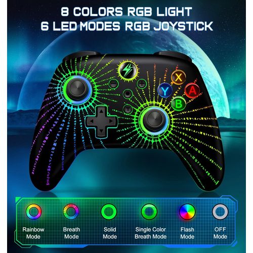 Manette De Jeu Sans Fil Rvb Avec Boutons Programmables, Nintendo Switch, Oled, Lite, Android, Ios, Pc-Nc103