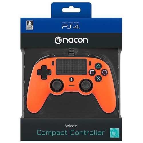 Manette Filaire Compacte Nacon Orange Pour Ps4