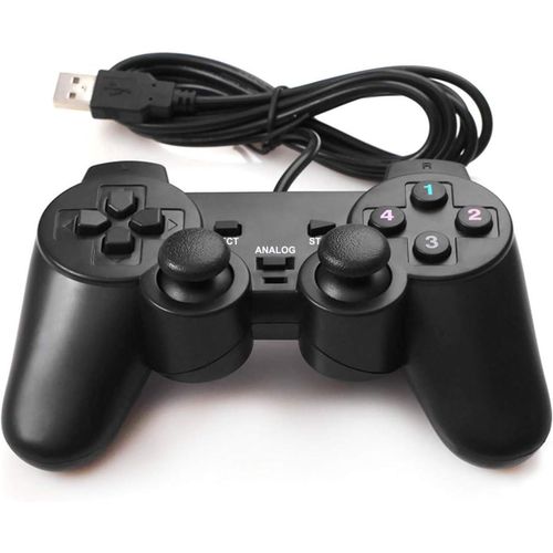 Manette Jeu Filaire Usb Pour Windows Pc/Raspberry Pi Gamepad Double Vibration Joystick Remote Controller Joypad Pour Ordinateur Portable/Bureau (Windows 11/10/8/7) Et Roblox/Steam/Retropie/Recalbox