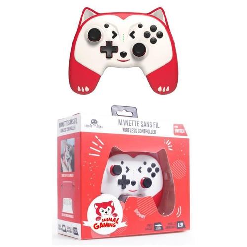 Manette Nintendo Switch - Lite Bluetooth Sans Fil Animal Rouge Gaming Pandy Taille Enfant