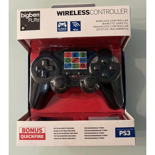 Manette Playstation 3 Ps3 Quickfire Turbo Programmable Compatible Pc