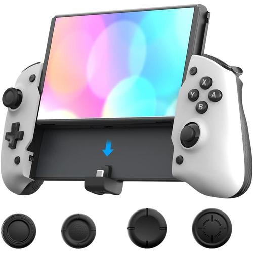 Manette Pour Nintendo Switch Et Oled Poign E Tendu Avec Joy Cons