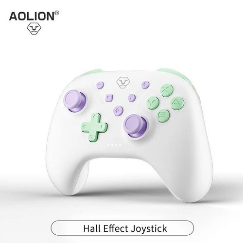 Manette Sans Fil Pour Nintendo Switch Pro, Gamepad, Turbo Function, Oled, Lite, Pc, Ios, Android-Hall Joystick White