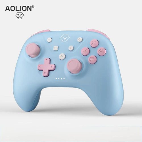 Manette Sans Fil Pour Nintendo Switch Pro, Gamepad, Turbo Function, Oled, Lite, Pc, Ios, Android-Pink Blue
