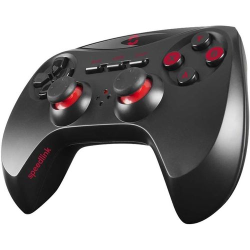 Manette Sans Fil Pour Pc ( Compatibilit Xinput Et Directinput, Porte De 10 M Et 8 H De Jeu,8 Touches En Faade, 2 Bumpers, 2 Gchettes Analogiques), Noir