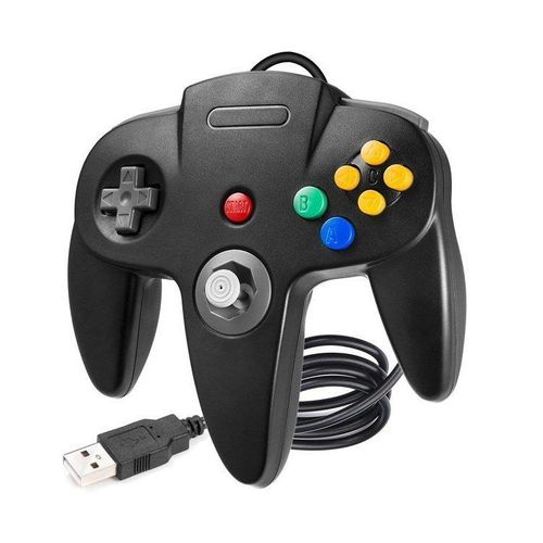 Manette Usb Rtro N64 Pour Pc, Mac, Linux, Raspberry Pi  Manette Filaire Pour Jeux Classiques