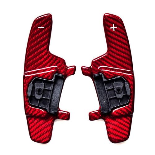 Manettes De Vitesse  Palette De Volant En Fibre De Carbone Automobile,Volkswagen Golf Mk7 R-Line Gti R Gte Gtd Polo Gts - Type Carbon Red