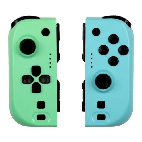 Manettes Joypads - Nintendo Switch Et Switch Oled - Konix - Autonomie 8 H - Fonction Vibration - Vert Et Bleu