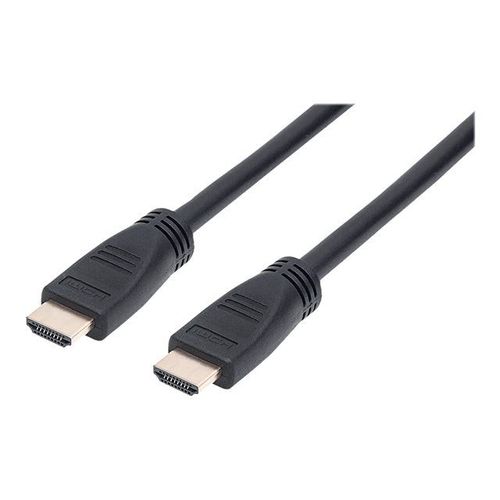 Manhattan HDMI Cable with Ethernet (CL3 rated, suitable for In-Wall use), 4K@60Hz (Premium High Speed), 10m, Male to Male, Black, Ultra HD 4k x 2k, In-Wall rated, Fully Shielded, Gold Plated...