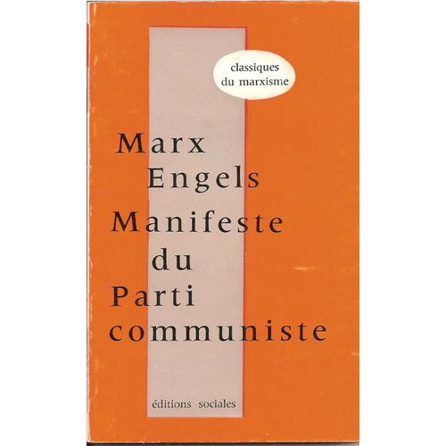 Manifeste Du Parti Communiste   de Marx / Engels  Format Broch 