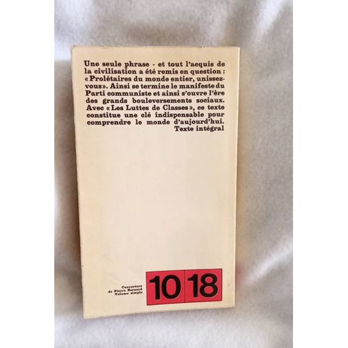 Manifeste Du Parti Communiste   de Marx Karl  Format Poche 