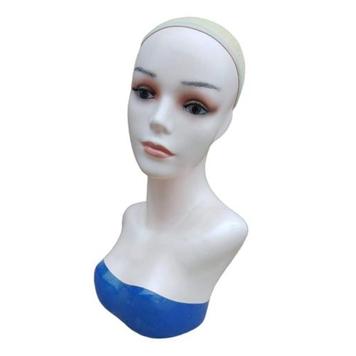 Mannequin de Tête de Mannequin En Plastique 20 Pouces pour de Collier Postiche Postiche