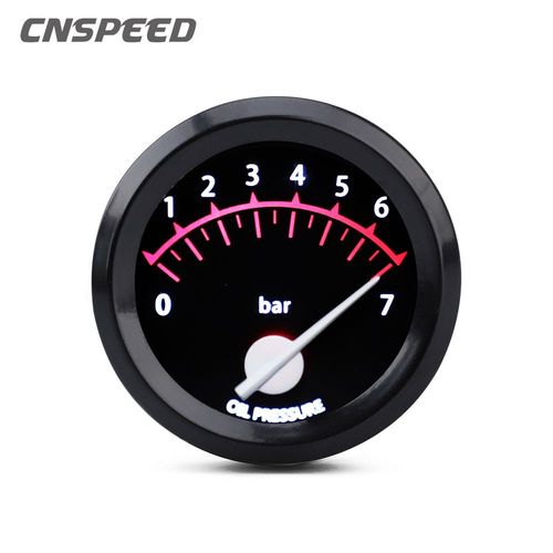 Manomtre De Pression D'huile 2 Pouces, 52mm, 0   7 Bar/0   100psi, Compteur De Pointeur De Course Universel Avec Capteur De Pression D'huile, Coque Noire, Chssis Noir