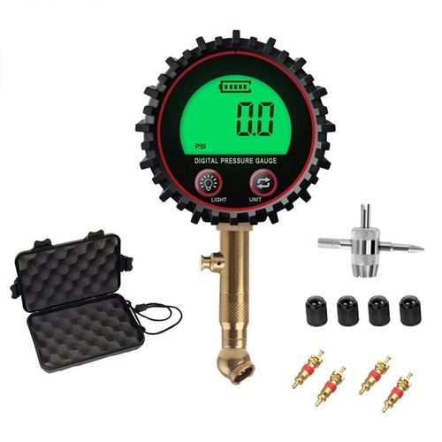 Manomtre Numrique De Pression Pour Pneus, Mise  Niveau Du Mandrin  Air Et Accessoires De Compresseur, cran Lcd, Projecteur Led Robuste, 255psi