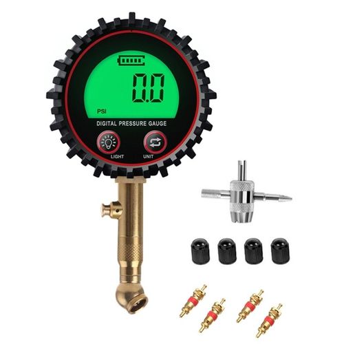 Manomtre Numrique De Pression Pour Pneus, Mise  Niveau Du Mandrin  Air Et Accessoires De Compresseur, cran Lcd, Projecteur Led Robuste, 255psi