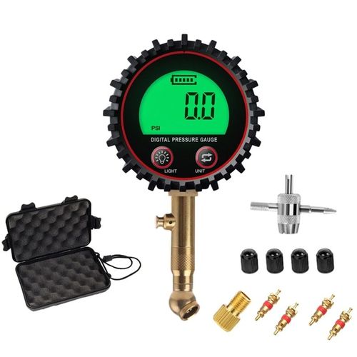Manomtre Numrique De Pression Pour Pneus, Mise  Niveau Du Mandrin  Air Et Accessoires De Compresseur, cran Lcd, Projecteur Led Robuste, 255psi