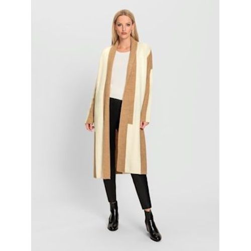 Manteau En Tricot Col Chle Mode - Rick Cardona - Chamois-Couleur Ivoire  Motifs