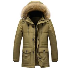 Manteau Hiver Homme Capuche Fausse Fourrure Doubl e Polaire