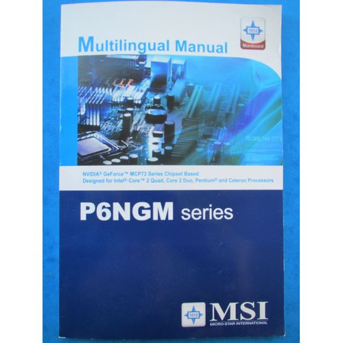 Manuel Carte Mre Msi Model N Ms-7366 (Ver 1.X) P6ngm Series   de MSI