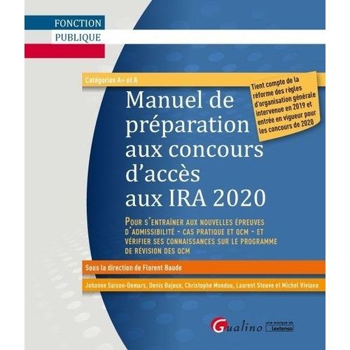 Manuel De Prparation Aux Concours D'accs Aux Ira    Format Beau livre 