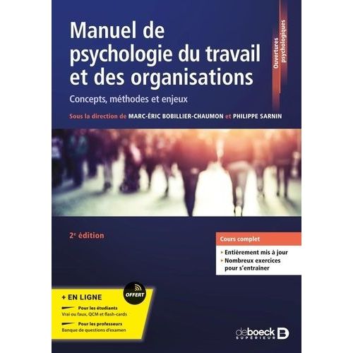 Manuel De Psychologie Du Travail Et Des Organisations - Concepts, Mthodes Et Enjeux    Format Beau livre 
