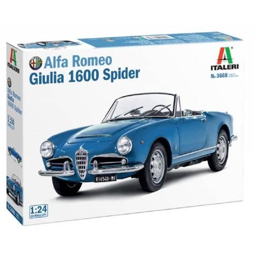 Maquette Voiture Alfa Romeo Giulia 1600 Spider - Italeri - 1:24 Maquette Char Promo - Ref : 15026