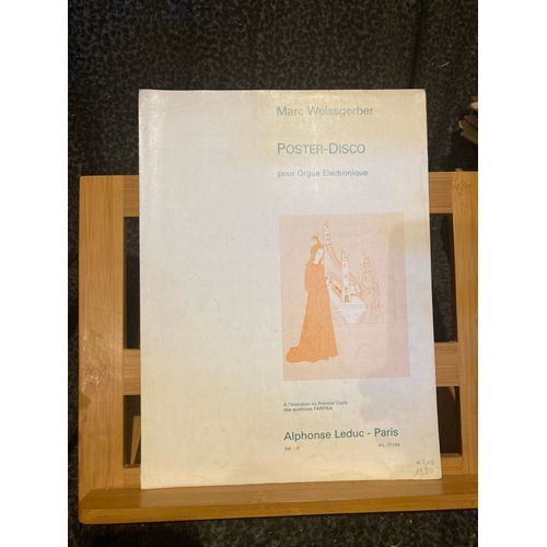 Marc Weissgerber Poster Disco Pour Orgue lectronique Partition ditions Leduc
