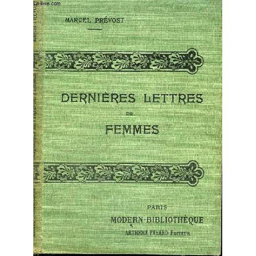 Dernieres Lettres De Femmes   de Marcel Prvost