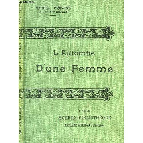 L'automne D'une Femme   de Marcel Prvost