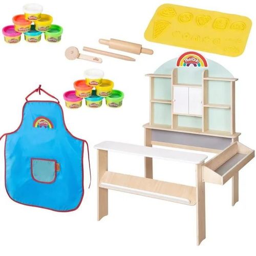 Marchande Enfant Roba X Play-Doh Avec 6 Pots De Pte  Modeler + Tablier Impermable Et Accessoires - Jouet Cratif Ds 3 Ans