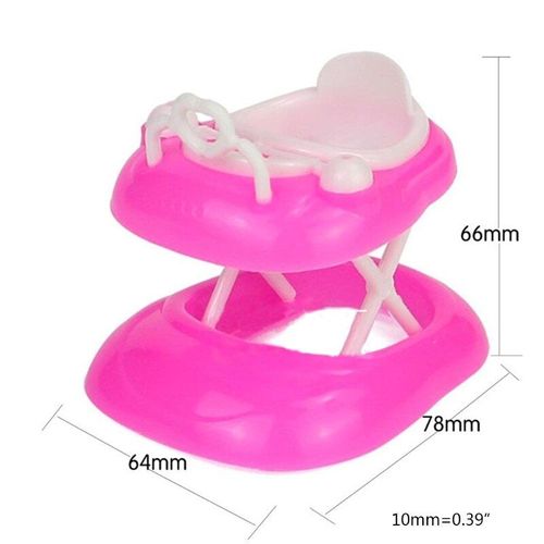 Marcheur En Plastique Rose Pour Maison De Poupe Barbie, Accessoires Miniatures De Maison De Poupe
