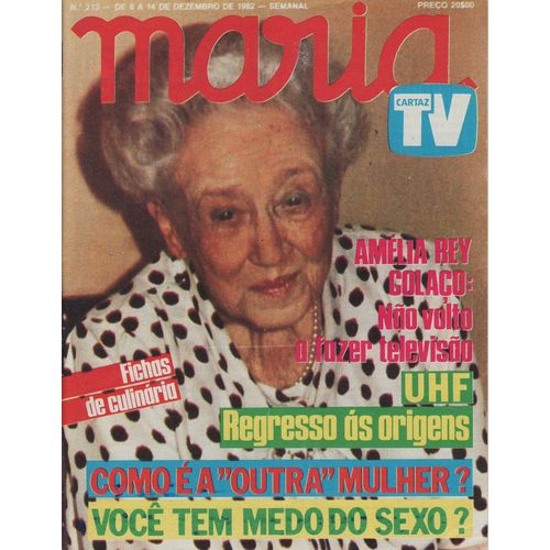 Maria Tv (Edition Portugal) / 08-12-1982 N213 : Tom Selleck (2p) - Kris Kopke (3p) - Uhf (4p) - Bette Davis (2p) - Romy Schneider (2p)