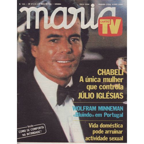Maria Tv (Edition Portugal) / 27-04-1983 N233 : Julio Iglesias / Chabeli (4p) - Roxy Music (1/2p)
