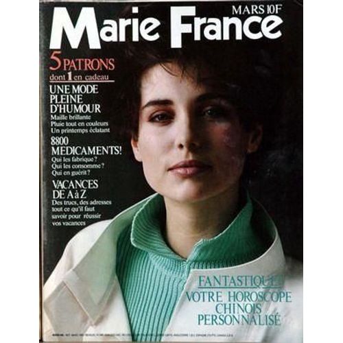 Marie France N 349 Du 01/03/1985 - 5 Patrons - Mode - 8800 Medicaments - Vacances - Horoscope Chinois Personnalise.