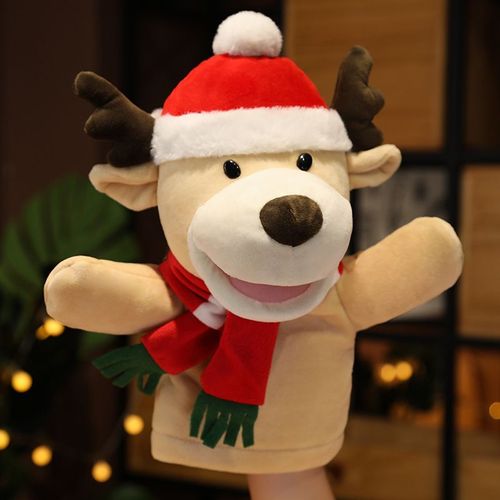Marionnette  Main Du Pre Nol, Jouet De Spectacle, Marionnette En Peluche, Poupe, Bonhomme De Neige, Marionnette  Doigt, Accessoires lan - 30 Cm