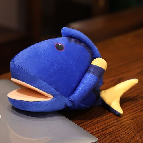 Marionnette  main Ocean World, pingouin, pieuvre, requin, crocodile, bouche mobile, peluche, accessoires de dialogue pour enfants Marionnette  main poisson tropical 25 cm 60 g