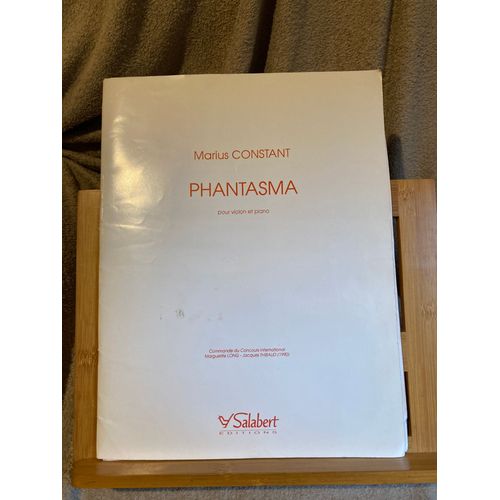 Marius Constant Phantasma Pour Violon Et Piano Partition ditions Salabert 1990