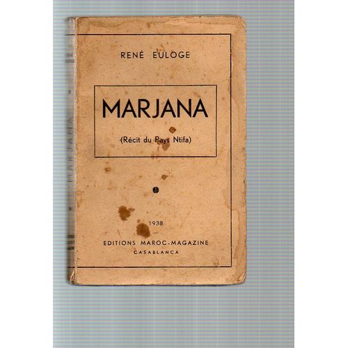 Marjana (Rcit Du Pays Ntifa)   de Euloge Ren  Format Broch 