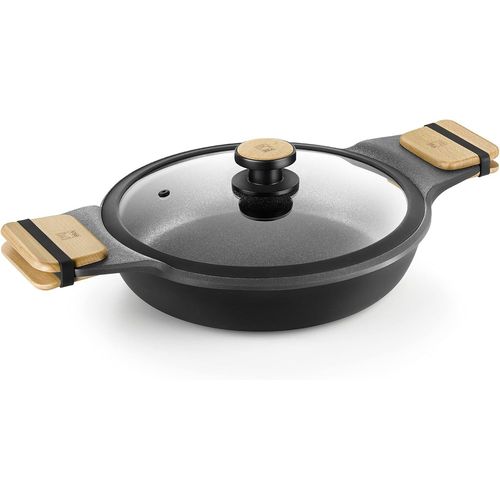 Market | Casserole Basse 24 Cm, En Fonte D'aluminium, Antiadhsif Ultra|Renforc Sans Pfoa, Adapt  Tous Types De Feux Et Induction, Noir[X651]